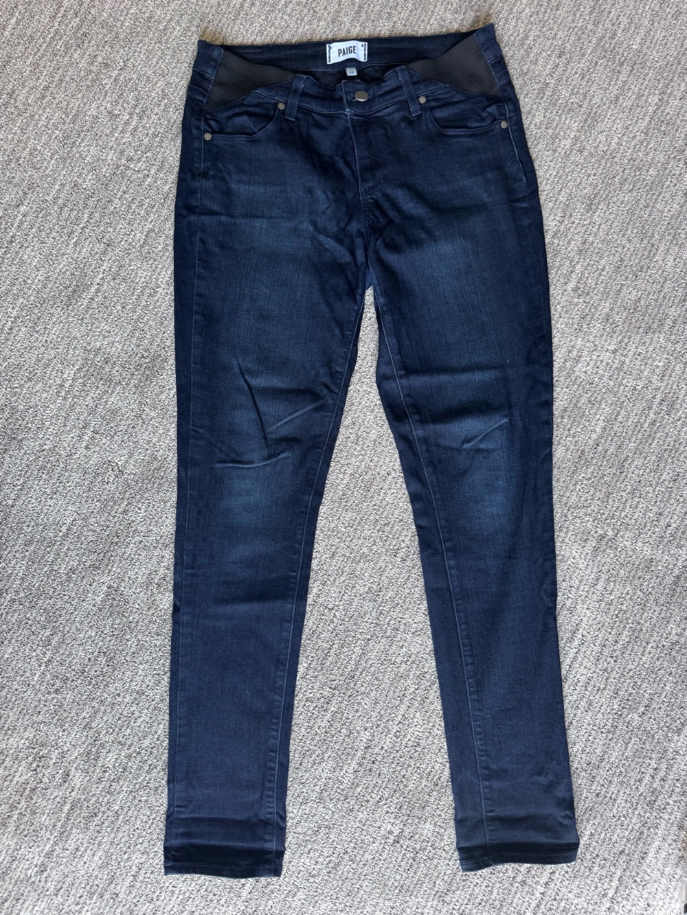 PAIGE Maternity Dark Indigo Verdugo Ultra Skinny Stretch Jeans